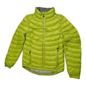 L.L. Bean Jacket S 850 Fill Down Lightweight Packable Puffer Chartreuse Green